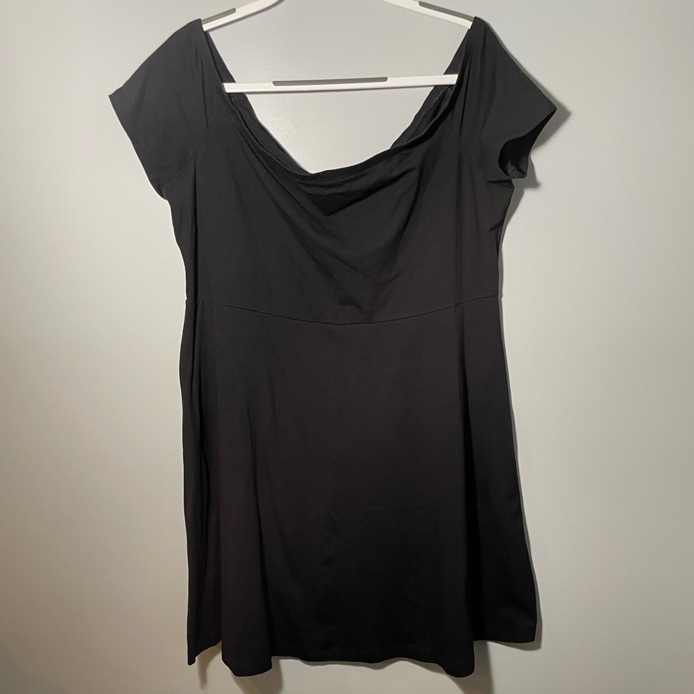 Old Navy Black Off the Shoulder Skater Dress Size XL